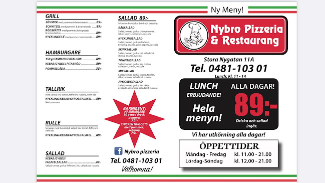 Opinii despre Nybro Pizzeria în Nybro - Gastronomi och hotellverksamhet