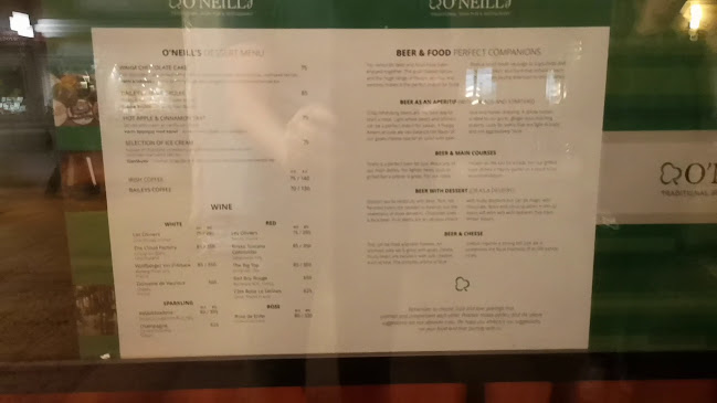 O'Neills Irish Pub Open Times