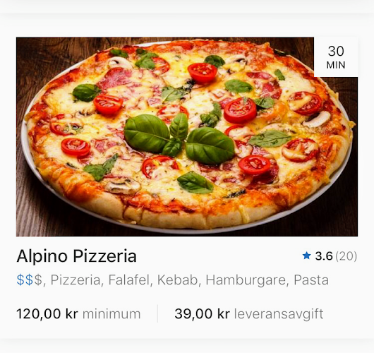 Opinii despre Alpino pizzeria în Helsingborg - Gastronomi och hotellverksamhet