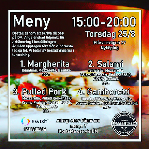 Opinii despre Lorres Pizza în Nyköping - Gastronomi och hotellverksamhet