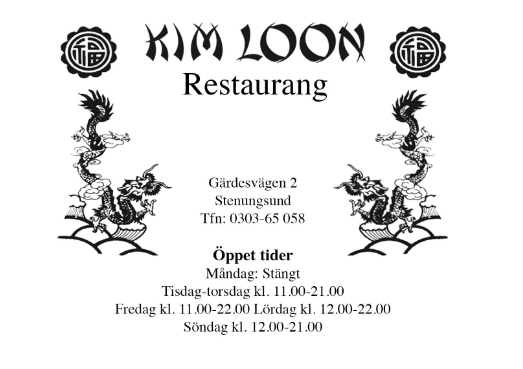 Comentarii opinii despre Restaurang Kim Loon