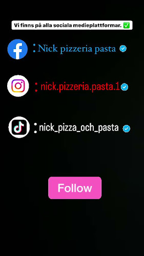 Nick Pizzeria & pasta Open Times