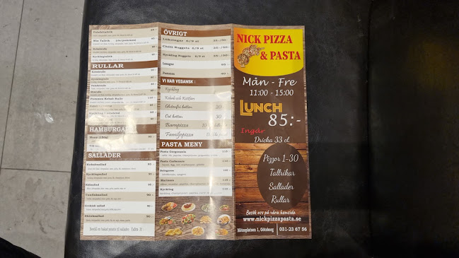 Nick Pizzeria & pasta Open Times