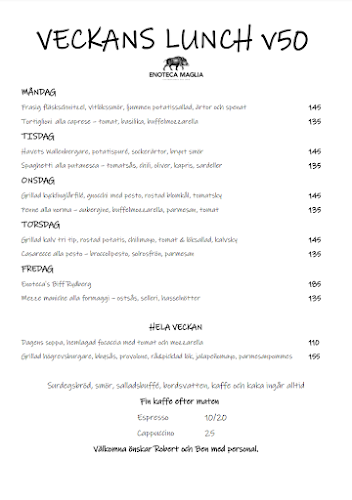 Opinii despre Enoteca Maglia în Göteborg - Gastronomi och hotellverksamhet