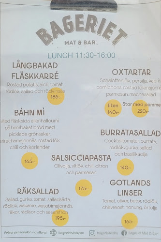 Bageriet Mat & Bar - Visby
