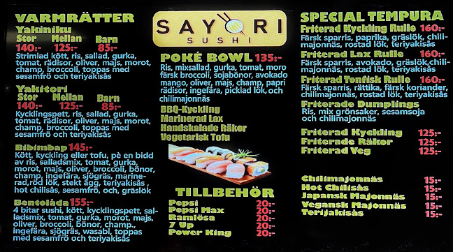 Opinii despre Sayori Sushi în Enskede - Gastronomi och hotellverksamhet