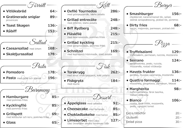 Prins Carl Restaurang & Kvälls Bar - Gastronomi och hotellverksamhet