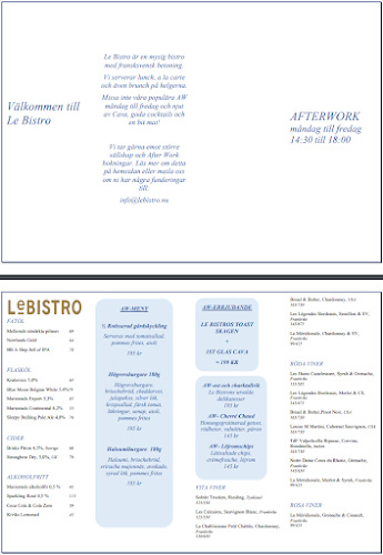 Opinii despre Le Bistro în Stockholm - Gastronomi och hotellverksamhet