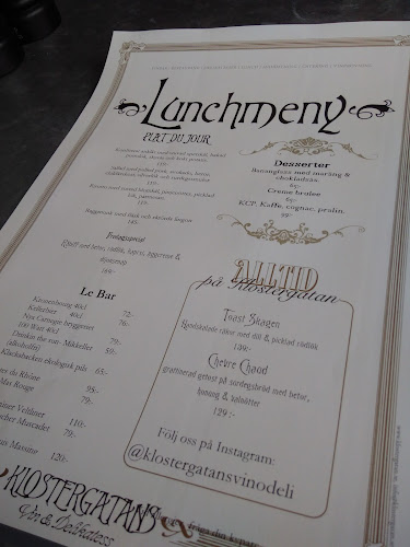 Klostergatans vin & delikatess Open Times