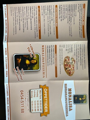 Opinii despre Monalisa Pizzeria & Restaurang în Mörrum - Gastronomi och hotellverksamhet