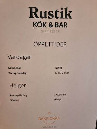Rustik Kök & Bar - Gastronomi och hotellverksamhet