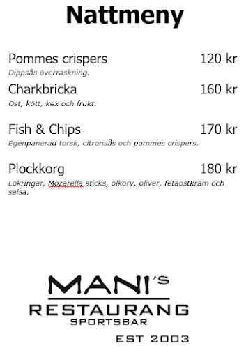 Manis Restaurang & Sportbar - Gastronomi och hotellverksamhet