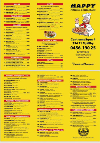 Happy pizzeria och restaurang i mjällby - Sölvesborg