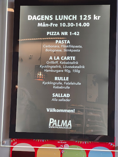 Opinii despre Palma Restaurang & Pizzeria în Luleå - Gastronomi och hotellverksamhet