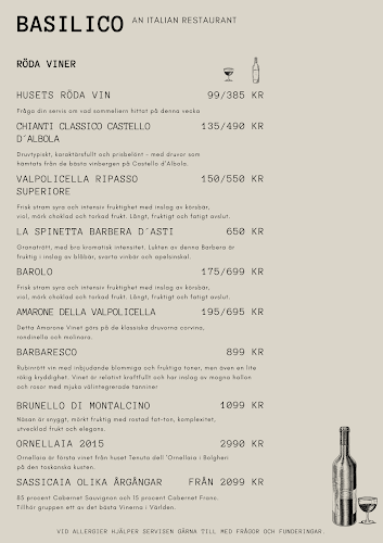 Restaurang Basilico Open Times