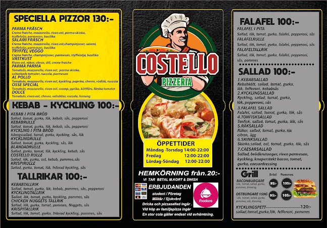 Opinii despre Costello Pizzeria în Halmstad - Gastronomi och hotellverksamhet