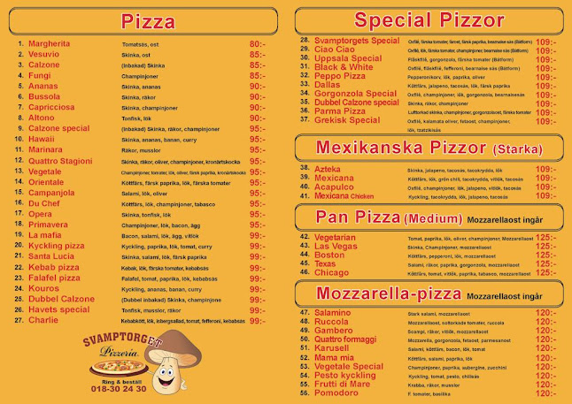 Opinii despre Svamptorgetspizzeria în Uppsala - Gastronomi och hotellverksamhet