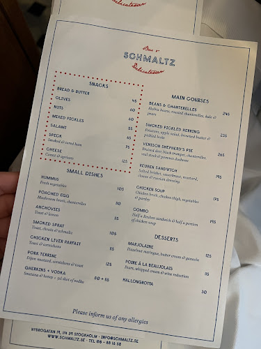 Reviews of Schmaltz Bar & Delicatessen in Stockholm - Gastronomi och hotellverksamhet